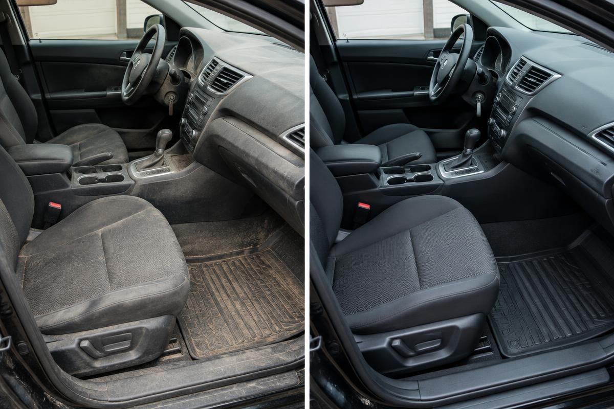 Interior Detail before and after