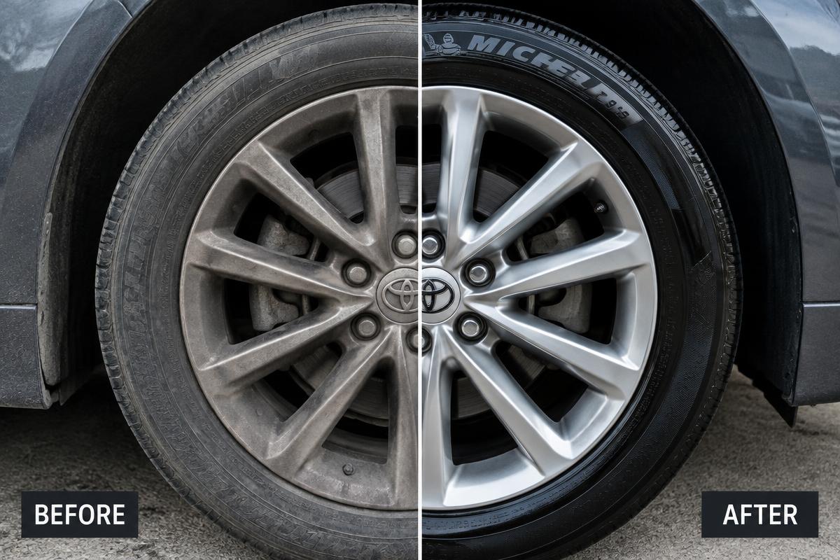 Wheels & Tires before and after